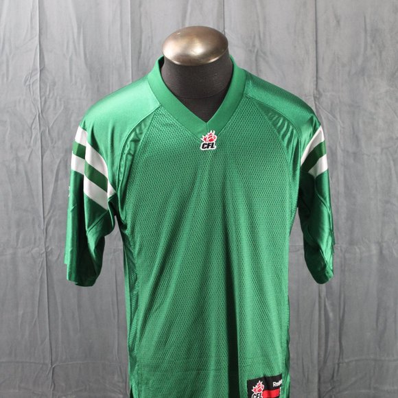 Saskatchewan Roughriders Jersey (Retro) - Throwback Home Green by Reebok - Small - Picture 1 of 8